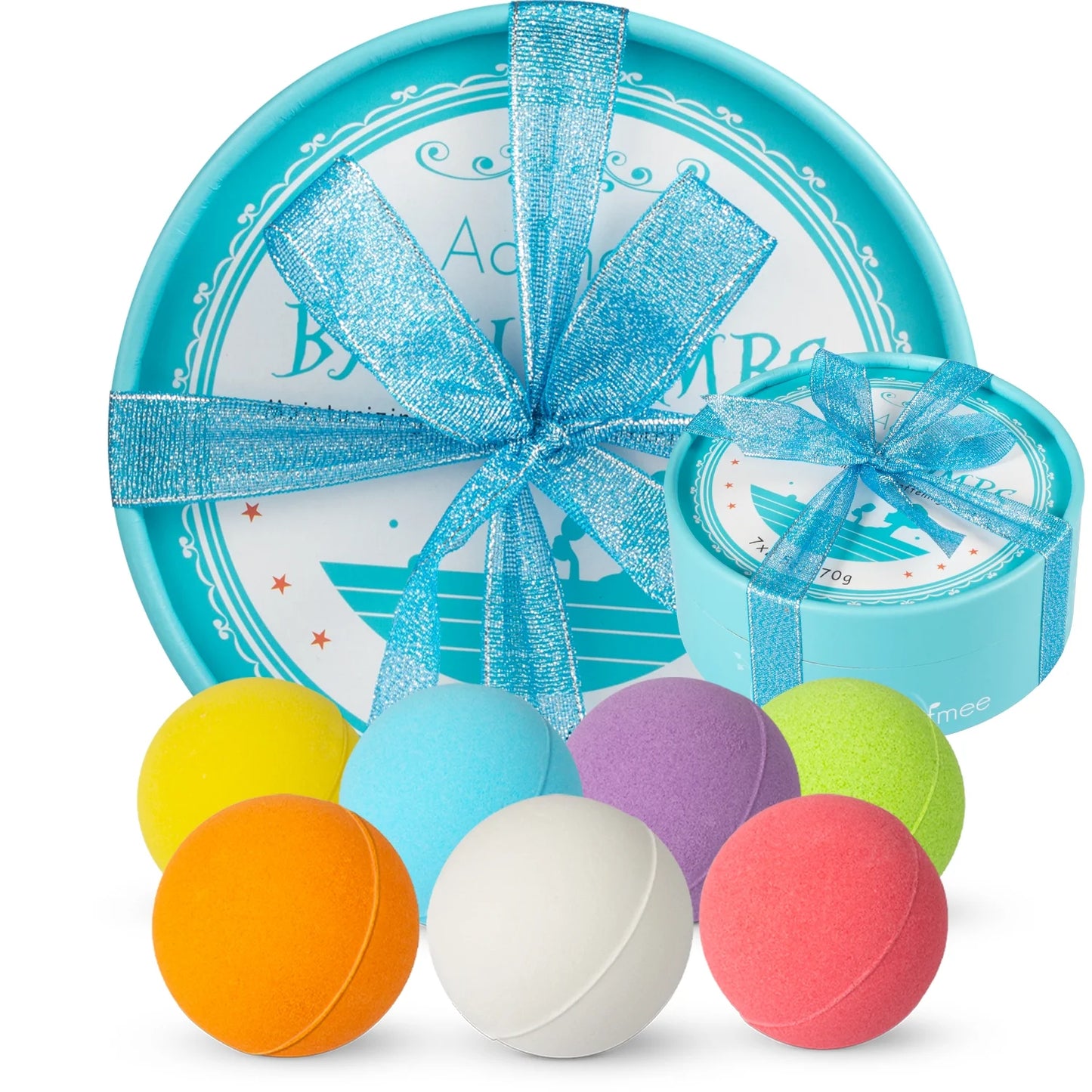 Bath Bombs Set, 7 Natural Spa Bubble Bath Salts, Self Care Gifts Fizzy Suit, Perfect Easter Birthday Mother'S Day Gift for Women Men Kids