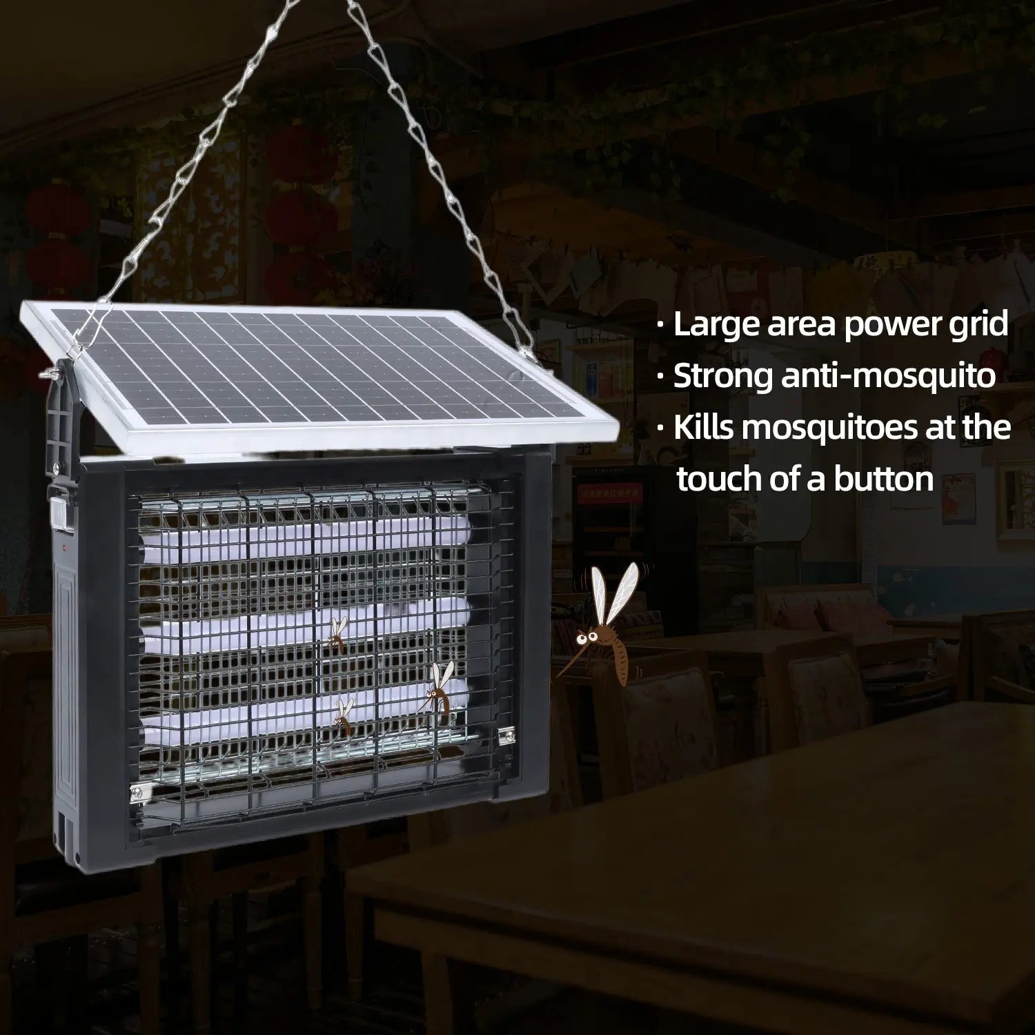 Outdoor Solar Mosquito Zapper Killer Lamp Mosquito Trap IPX4 Waterproof Ground Insert UV Pest Control for Garden Yard Farm