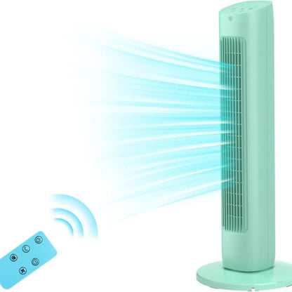 Electactic Tower Fan Portable Electric Oscillating Fan Quiet Remote Control Bladeless Floor Fan 3-Spped Wind Mode 12H Timer Bedroom Office