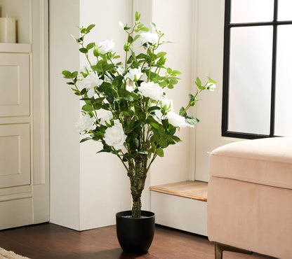 Garden Reflections 36" Faux Rose Tree in Growers Pot