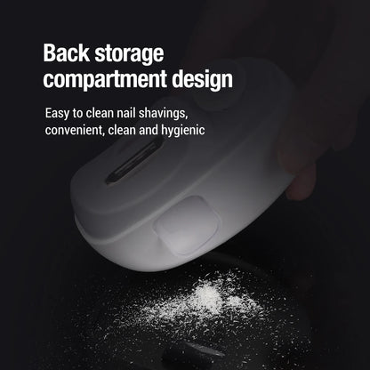 Electric Nail Clipper Grinding and Polishing with Light Automatic Nail Trimmer Rechargeable Nail Cutter Manicure for Baby Adult