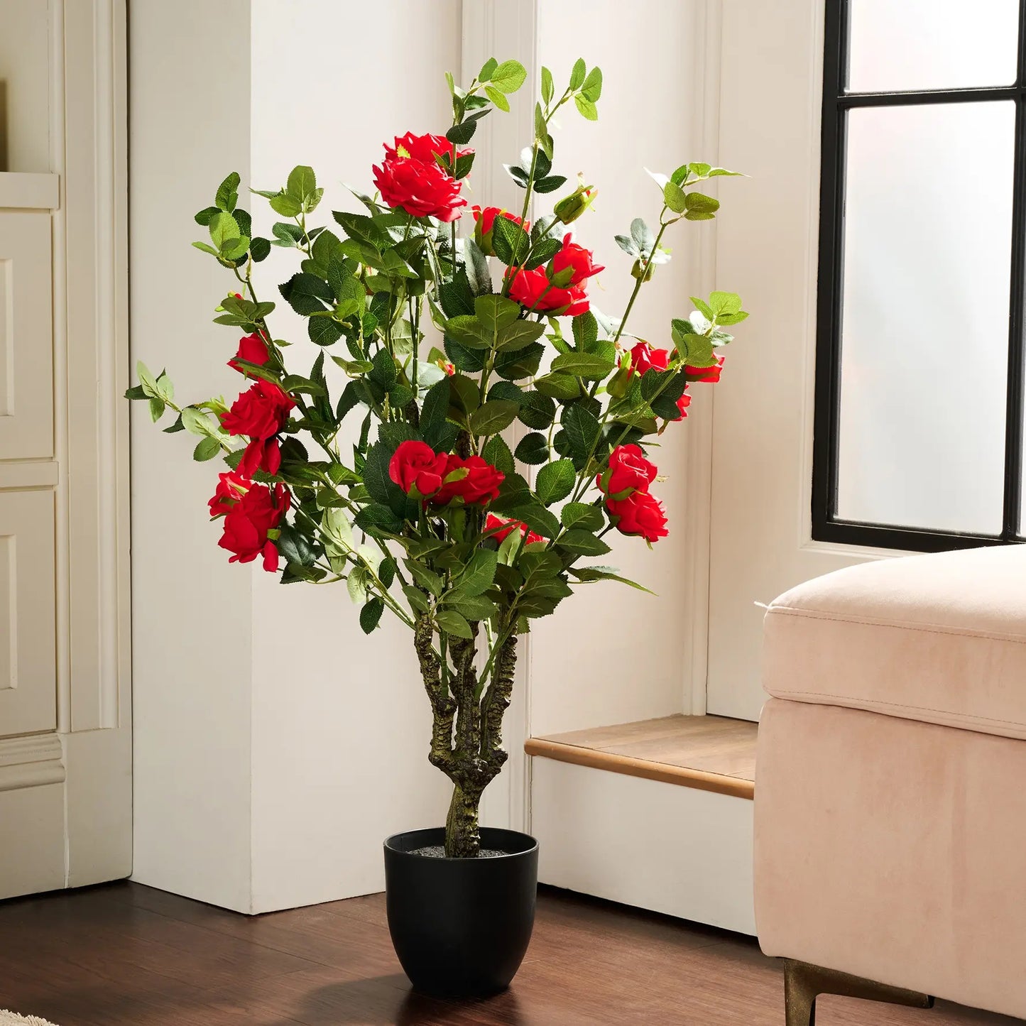 Garden Reflections 36" Faux Rose Tree in Growers Pot