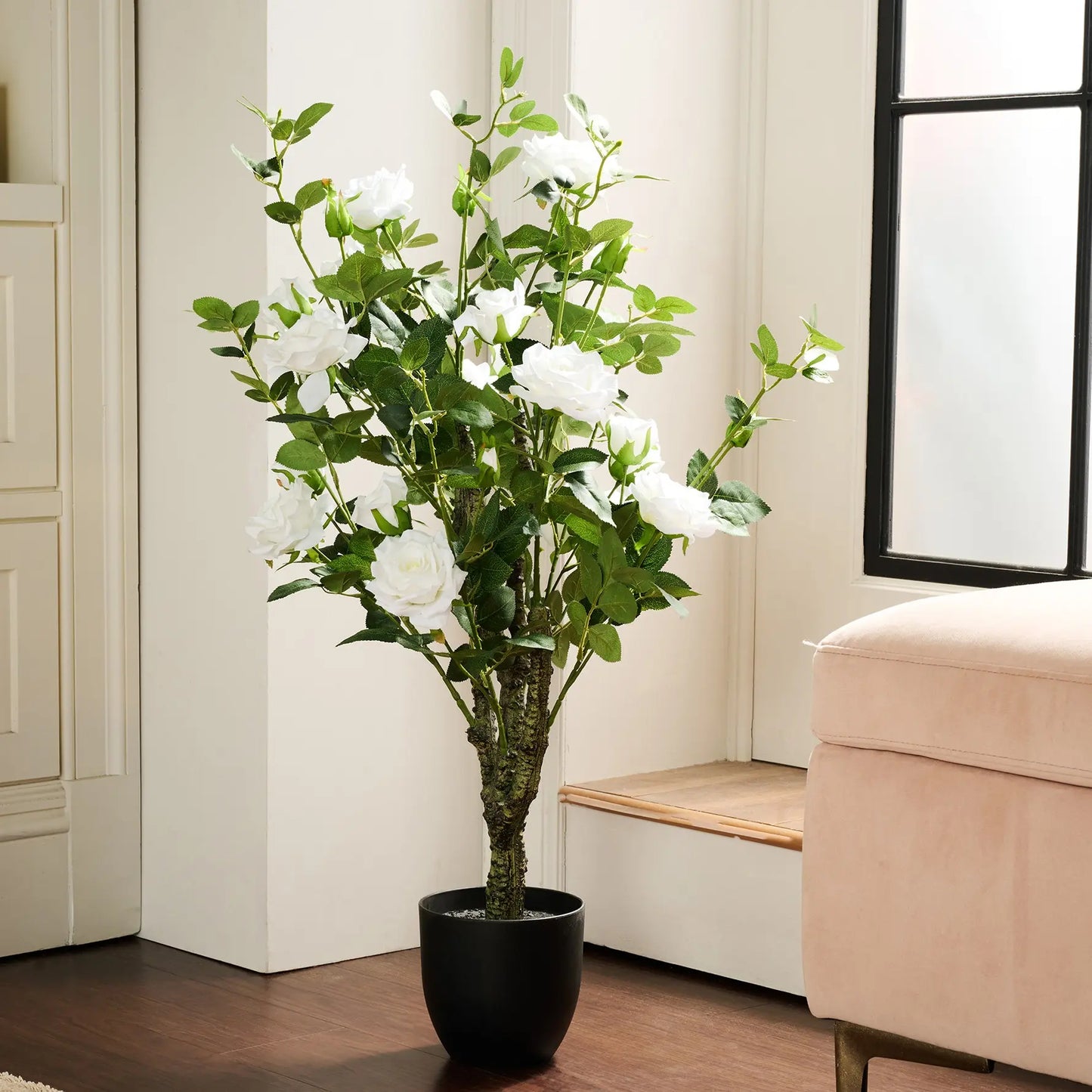 Garden Reflections 36" Faux Rose Tree in Growers Pot