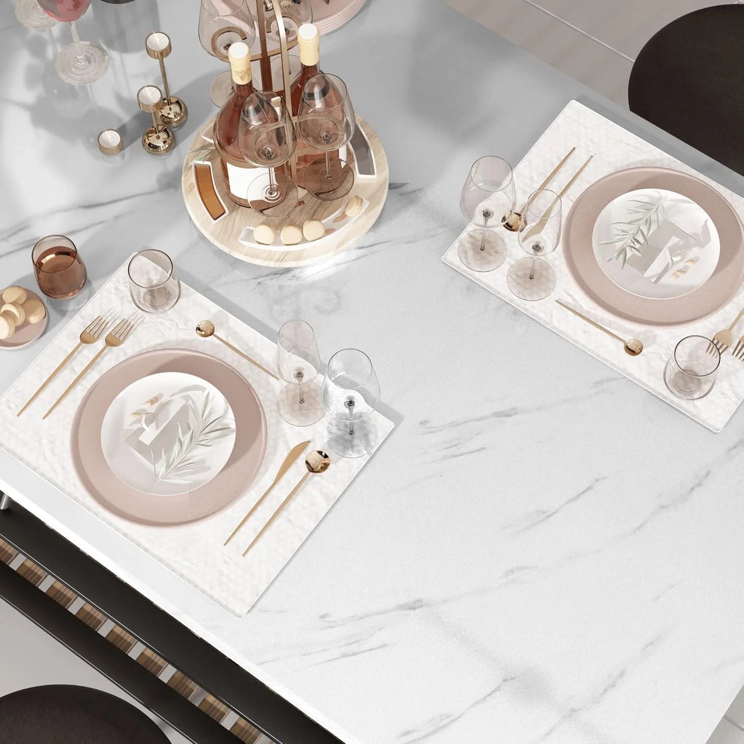 Kitchen Island with Seating, Wooden Counter Height Table