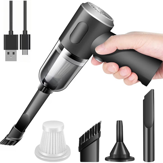 Portable Wireless Handheld Car Vacuum Cleaner, 120W Hand Held Mini Vacuum for Desk Home &Office Dust Cleaning