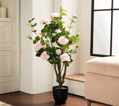 Garden Reflections 36" Faux Rose Tree in Growers Pot