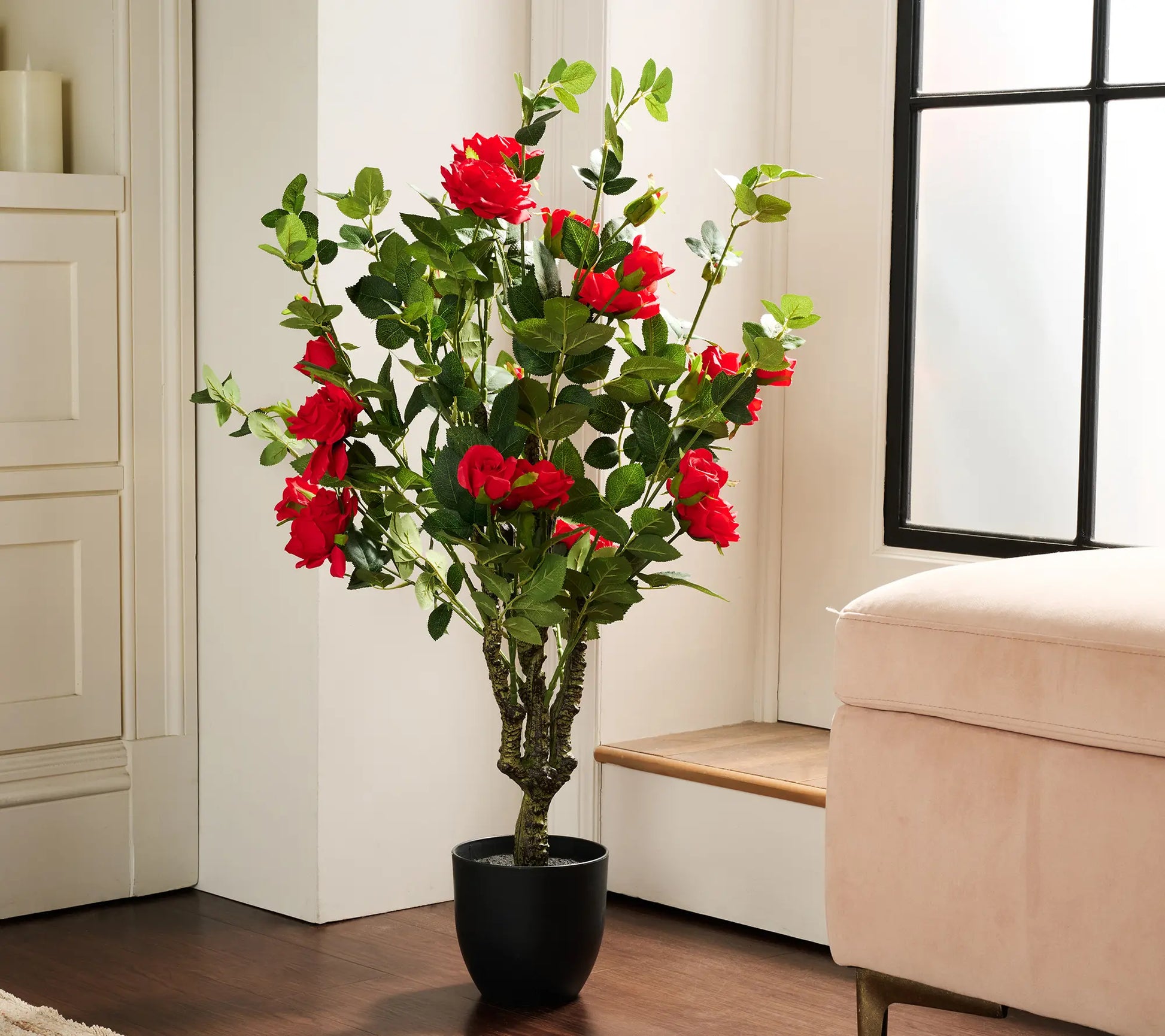 Garden Reflections 36" Faux Rose Tree in Growers Pot