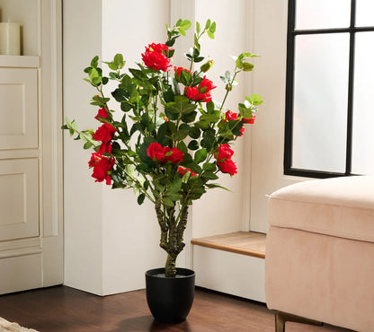 Garden Reflections 36" Faux Rose Tree in Growers Pot